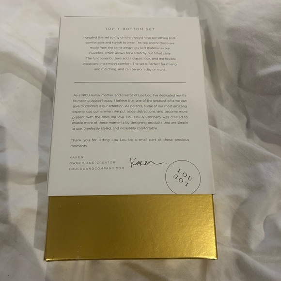 Lou Lou and Co:new never worn still in box,Morgan top&bottoms ,sz 6-12mth - Picture 2 of 5